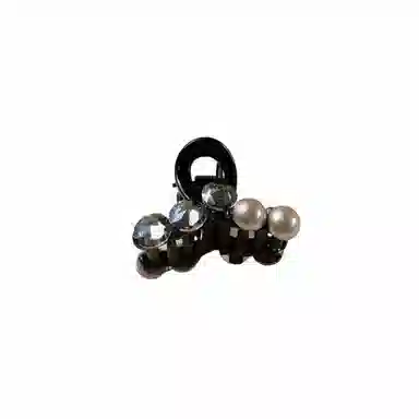 尚先生 简约珍珠亚克力小抓夹 时尚镶钻前额侧边夹 碎 头饰 发夹 女款