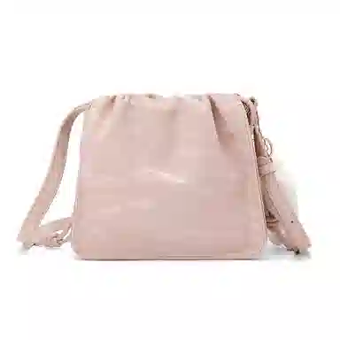 稻草人 小众设计国潮绸缎风丝滑触感 聚氨酯革 斜挎包单肩包小方包 常规 女款 浅粉色/浅绿/浅杏色/灰蓝