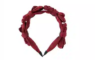 左欧 高级感缎面百搭发卡头箍新款高颅顶发饰 蝴蝶结发箍 女款