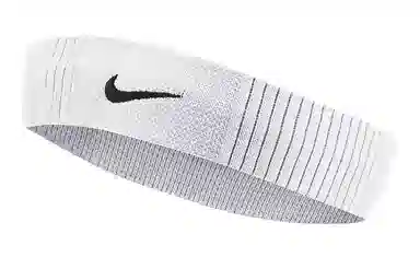 Nike Dri-Fit Reveal Headband White Black Logo