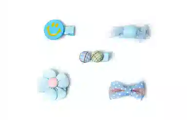 白卷 可爱发夹 布艺 发饰 女款 多彩