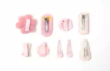 白卷 侧边前额后脑勺碎发可爱针织毛线发夹 萌趣小动物发饰 女款 闺蜜款