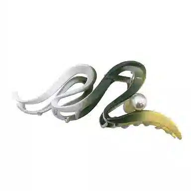 秦福炫 小众设计感渐变色线条抓夹冷淡风鲨鱼夹高级感 发夹 女款