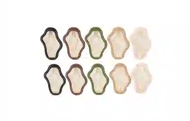 左欧 彩色十件套可爱云朵碎 碎发整理后脑勺 发夹 女款