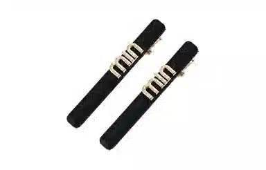 左欧 精致轻奢前额刘海夹简约休闲黑金字母侧边发夹无痕碎发 边夹 女款