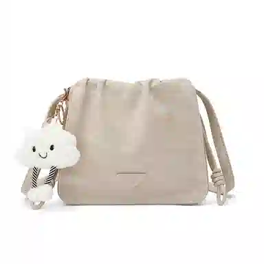 稻草人 小众设计国潮绸缎风丝滑触感 聚氨酯革 斜挎包单肩包小方包 常规 女款 浅粉色/浅绿/浅杏色/灰蓝