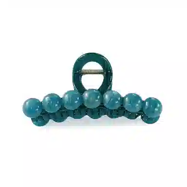 法式树脂星球蓝色晕染细闪圆珠高级感精致 发夹 女款