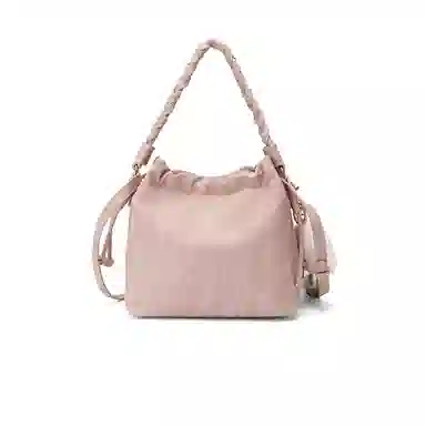 稻草人 柔软可爱毛绒挂饰百搭款 聚氨酯拼皮革 手提包 常规 女款 奶白/浅绿/浅粉色