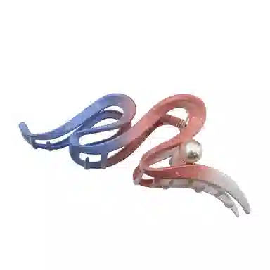 秦福炫 小众设计感渐变色线条抓夹冷淡风鲨鱼夹高级感 发夹 女款