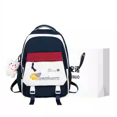 格安诺 韩版大容量撞色轻便翻盖潮流学生 尼龙 双肩包