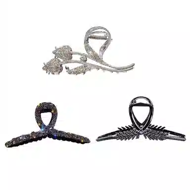 妖娆猫 网红黑色麦穗发夹女夏季后脑勺发饰套装礼盒高级感头饰鲨鱼夹发卡女发量多夹子 抓夹 女款