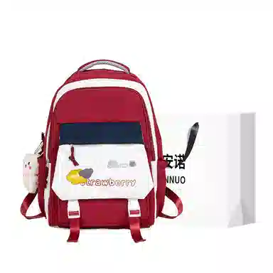 格安诺 韩版大容量撞色轻便翻盖潮流学生 尼龙 双肩包