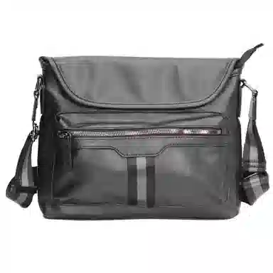 Slazenger Retro Messenger Bag Grey Black
