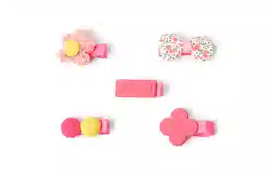 白卷 可爱发夹 布艺 发饰 女款 多彩