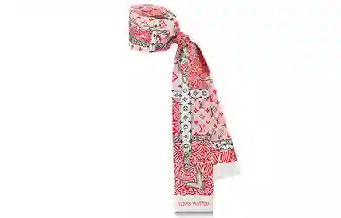 Louis Vuitton LV Crafty Confidential Silk Scarf Red
