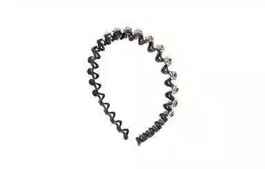 左欧 带齿防滑刘海碎发整理神器外出压碎发防滑设计气质水钻珍珠 发箍 女款