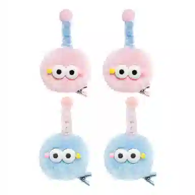 白卷 可爱毛绒绒搞怪发夹碎发刘海鸭嘴夹头饰 女款