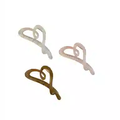 尚先生 韩版时尚甜美爱心大号抓夹高级感后脑勺鲨鱼夹 发夹 女款