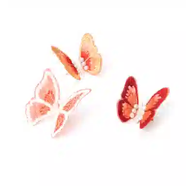 白卷 百搭简约立体渐变蝴蝶发饰 发夹 女款