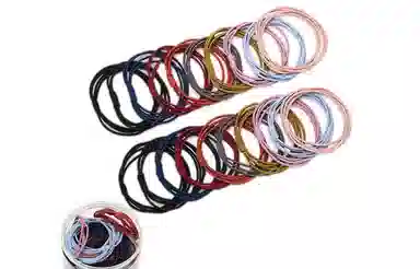 左欧 皮筋高弹力耐用彩色扎头发头绳 头饰发饰不伤发新款高端发圈 发绳 女款