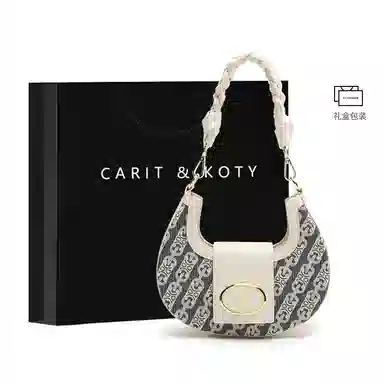 Carit&Koty Retro Crescent Shoulder Bag Blue