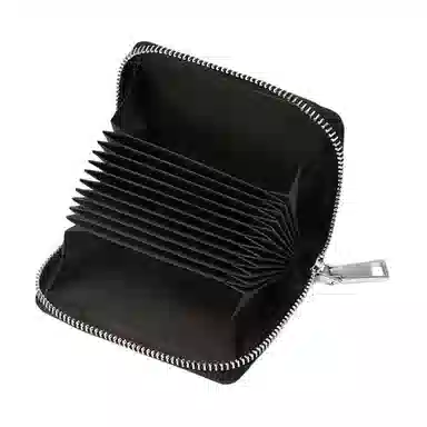 稻草人 大容量拉链开合 聚氯乙烯革 卡包 常规 男款 深灰色