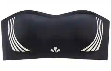 二三二三 撞色条纹无痕隐形防滑聚拢抹胸内衣 女款