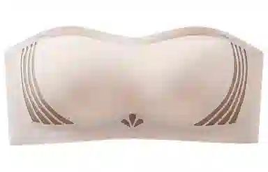 二三二三 撞色条纹无痕隐形防滑聚拢抹胸内衣 女款