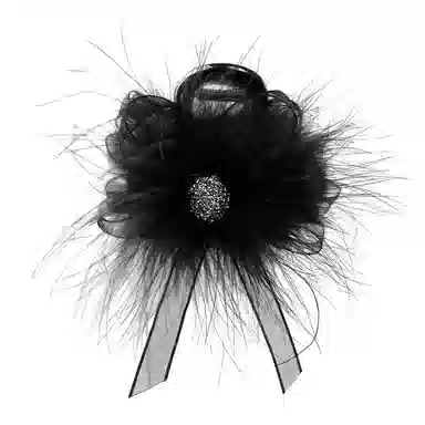 左欧 羽毛抓夹中号适合发量 少 夹子头饰 发夹 女款