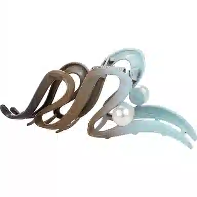 秦福炫 小众设计感渐变色线条抓夹冷淡风鲨鱼夹高级感 发夹 女款