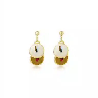 韵系 复古高级感 铜镀金 耳环 女款