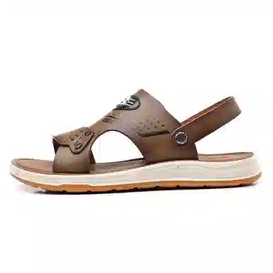 意利船长 超纤皮合成革 时尚潮流 百搭舒适 透气轻便 沙滩凉鞋 男款