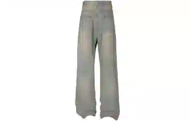 大卫贝肯 做旧字母印花涂鸦中腰拉链百搭直筒牛仔裤 男女同款