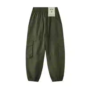 赞仕 日系重磅复古口袋宽松束脚工装裤 男款