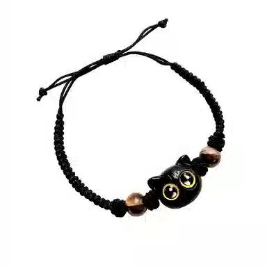 亲喜 大眼猫可爱猫咪 小众设计感 树脂 手链 男女同款情侣款