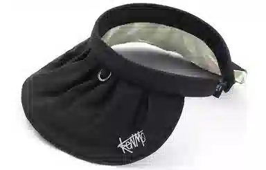 肯默 贝壳设计遮阳  发箍两用  帽身可折叠 涤纶 防晒帽 男女同款情侣款