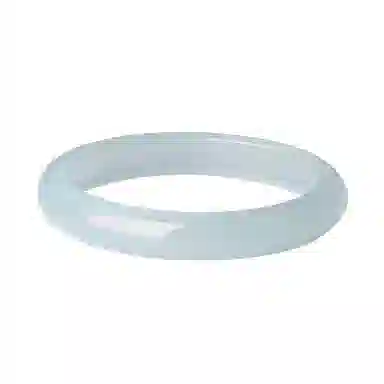 周大生 天空之境素玉素圈小众新中式透蓝镯子闺蜜 玉髓 手镯 女款