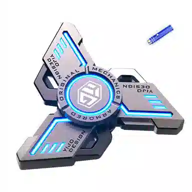 一点潮玩 发光指尖陀螺 夜光手指无限全金属 多功能 减压耍酷 玩具