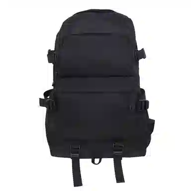 醇龙 日系潮流机能大容量中学生潮牌休闲 尼龙 双肩包 常规 男款 黑色