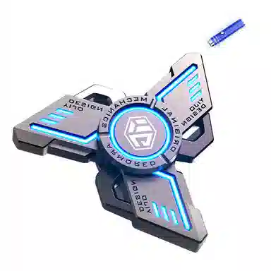 一点潮玩 发光指尖陀螺 夜光手指无限全金属 多功能 减压耍酷 玩具