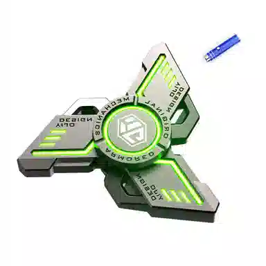 一点潮玩 发光指尖陀螺 夜光手指无限全金属 多功能 减压耍酷 玩具