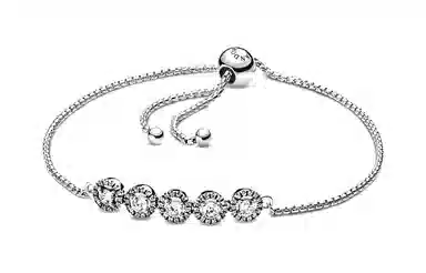 Pandora Shining Round Slider Bracelet Silver