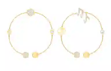 Swarovski Remix Collection Strand Bracelet Set Gold