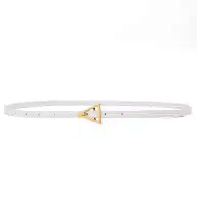 牛当家 复古三角形针扣细头层牛皮时尚装饰裤带 皮带 女款