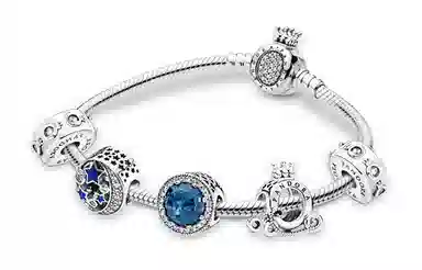 Pandora 925 Silver Crown Bracelet Set