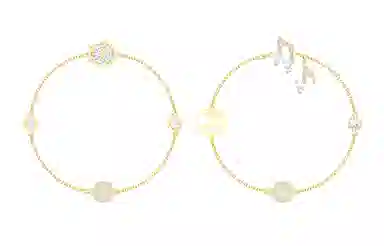 Swarovski Remix Collection Strand Bracelet Set Gold