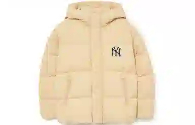 MLB FW23 Yankees Hooded Down Jacket Sand