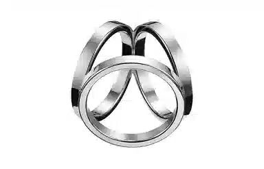 Hermes Trio Scarf Ring Silver