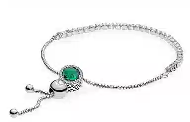 Pandora Sparkling Heart Bracelet Glacier Blue