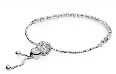 Pandora Sparkling Heart Bracelet Glacier Blue